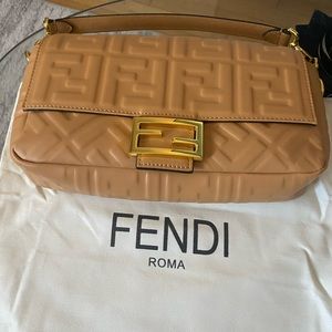 FENDI Roma, tan baguette, new